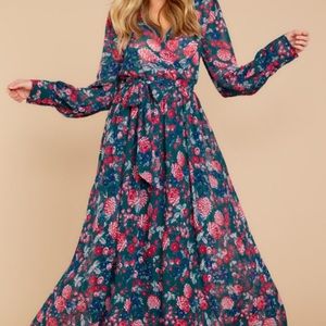 Long sleeve floral dress